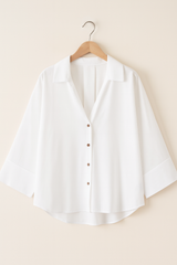 Blouse Femme Oversize Élégante Blanche 7