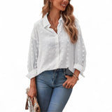 Blouses pour femmes : Amalie | Blouse Femme à Pois en Tissu Léger in van Seroa