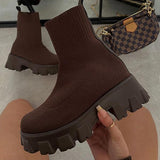 Bottes Chaussettes Élégantes Noires Femme 0