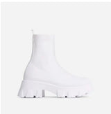 Bottes Chaussettes Élégantes Noires Femme 6