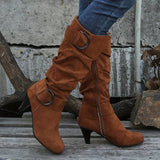 Bottes Femme Élégantes en Daim Confortables 5
