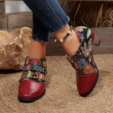 Bottes Femmes Bohème Courtes Cuir Qualité Premium