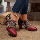 Bottes Femmes Bohème Courtes Cuir Qualité Premium