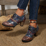 Bottes Femmes Bohème Courtes Cuir Qualité Premium