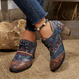 Bottes Femmes Bohème Courtes Cuir Qualité Premium