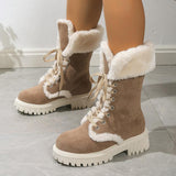 Bottes Hiver Femme Élégantes Mi-Mollet Noires 0