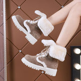 Bottes Hiver Femme Élégantes Mi-Mollet Noires 1