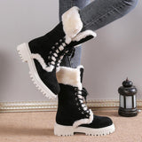 Bottes Hiver Femme Élégantes Mi-Mollet Noires 3