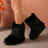 Bottes Hiver Femme Élégantes avec Fourrure 1