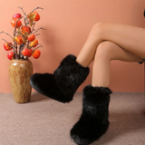 Bottes Hiver Femme Élégantes avec Fourrure 2