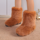 Bottes Hiver Femme Élégantes avec Fourrure 3