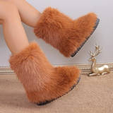 Bottes Hiver Femme Élégantes avec Fourrure 6