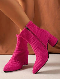 Bottes Élégantes à Talon Bloc pour Femmes