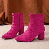 Bottes Noires Femme Élégantes à Talon Bloc 4
