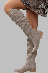 Bottes Noires Femme Élégantes en Daim 1