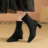 Bottines Élégantes Noires Femme à Talons 2