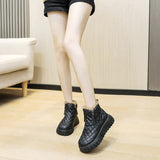 Bottines Femme Élégantes à Carreaux 8
