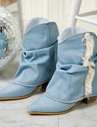 Bottines Femmes Élégantes à Talon Bloc Bottes pour femmes