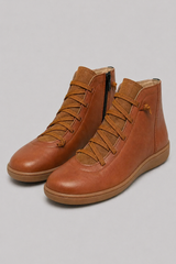 Bottines confortables pour femme, élégantes en cuir souple,