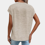 top blouses : Sophie – T-Shirt Décontracté à Manches Courtes et Coupe Ample in van Seroa
