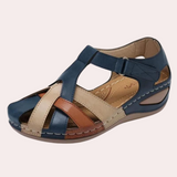 sandals : Lydia – Sandales compensées confortables à brides multiples pour un port toute la journée in Bleu van Seroa