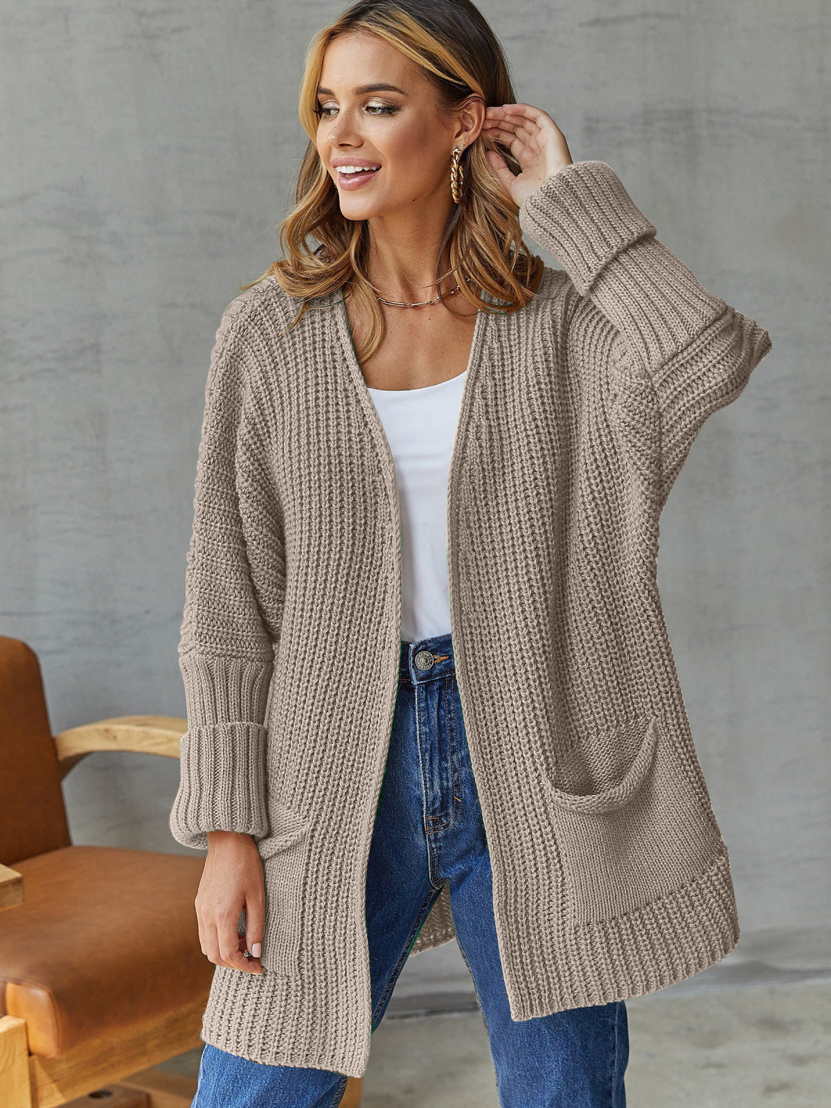 Cardigan Ample en Coton pour Femme 7