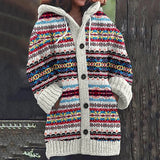 Cardigan Bohème à Capuche pour Femmes 0