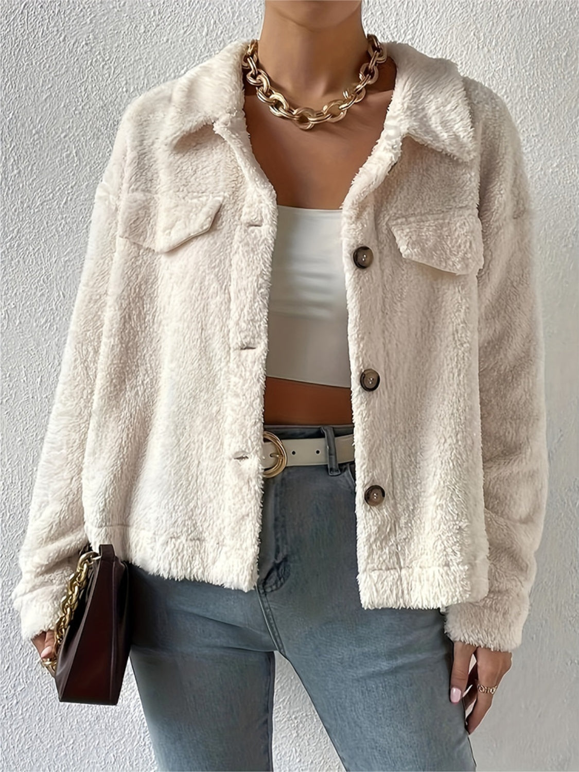 Cardigan Élégant Femme à Col Structuré 0