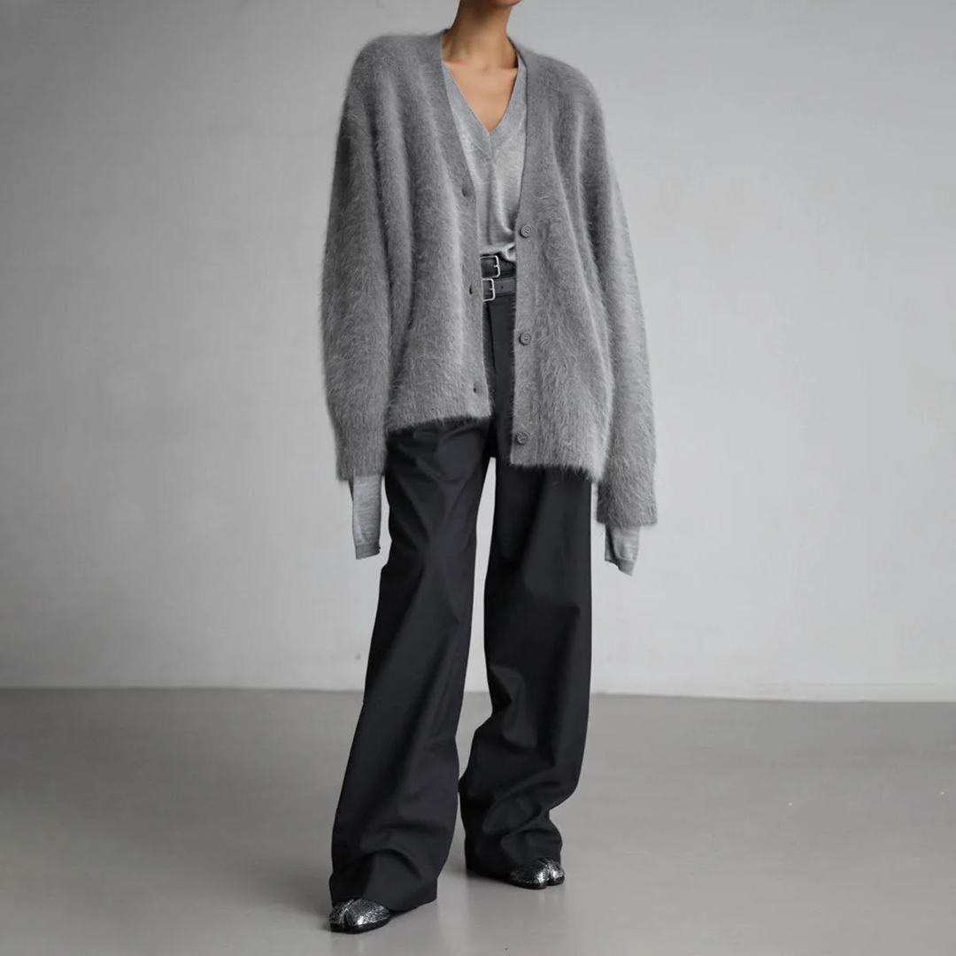 Cardigan Élégant Femme en Tissu Doux 3