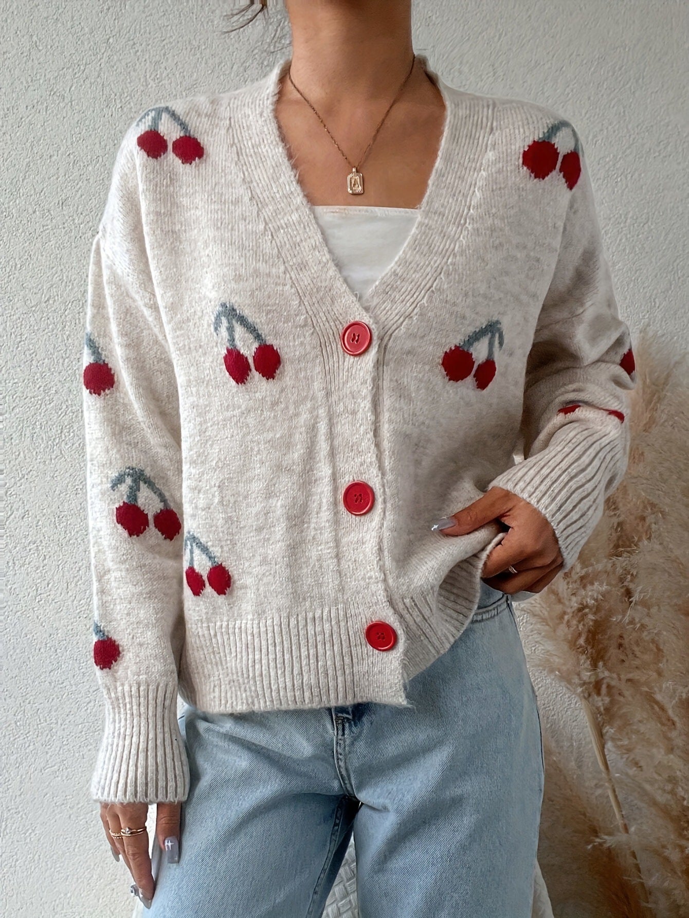 Cardigan Élégant à Manches Longues Femme 0