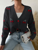 Cardigan Élégant à Manches Longues Femme 1