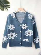 Cardigan Féminin à Motif Floral 1