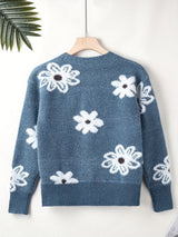 Cardigan Féminin à Motif Floral 3