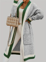 Cardigan Femme Ample Color Block Vintage 2