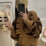 Cardigan Femme Chic à Rayures Élégant 0