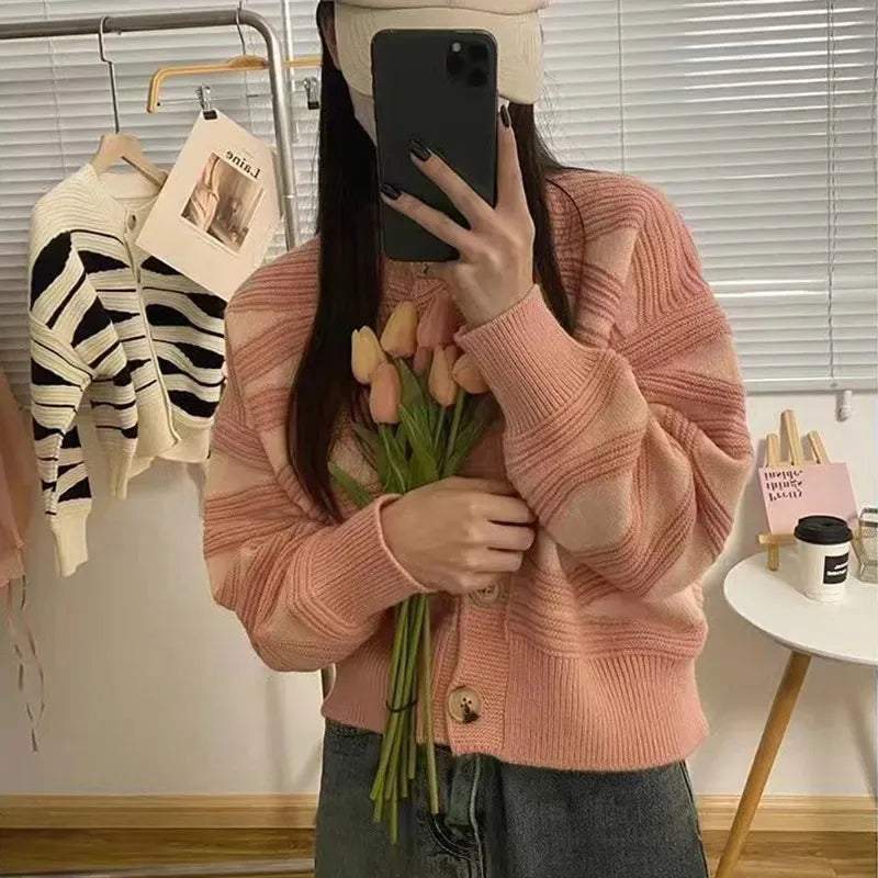 Cardigan Femme Chic à Rayures Élégant 8