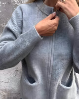 Linda | Cardigan Femme Chic en Coton Zip-Up
