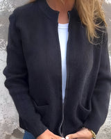Linda | Cardigan Femme Chic en Coton Zip-Up