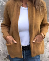 Linda | Cardigan Femme Chic en Coton Zip-Up