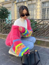 Cardigan Femme Coloré à Manches Bouffantes 6