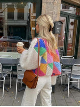 Cardigan Femme Coloré à Manches Bouffantes 8