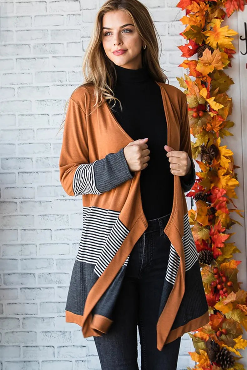 Cardigan Femme Coloré à Rayures Élégant 4