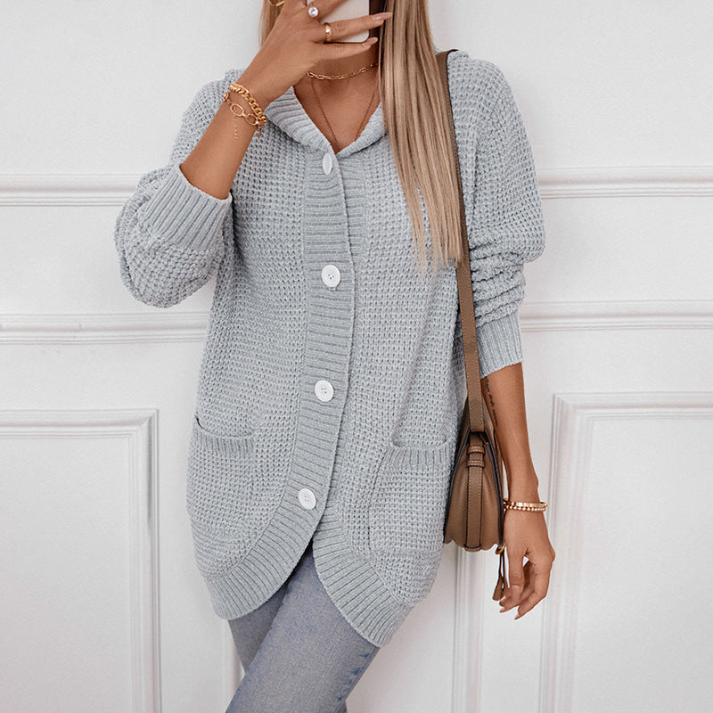 Cardigan Femme Confortable à Capuche 1