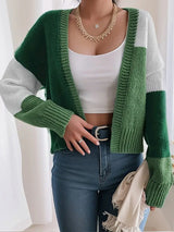 Cardigan Femme Court Coloré à Manches Ballon 4