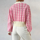 Cardigan Femme Court à Col en V Chic 1