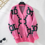 Cardigan Femme Décontracté Patchwork Doux 3
