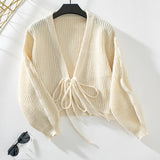 Cardigan Femme Dentelle Col en V 3