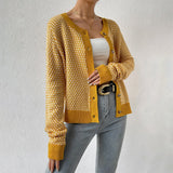 Cardigan Femme Élégant Boutonné Long 1