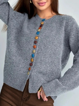 Jennie | Cardigan Femme Élégant Boutonné en Tricot