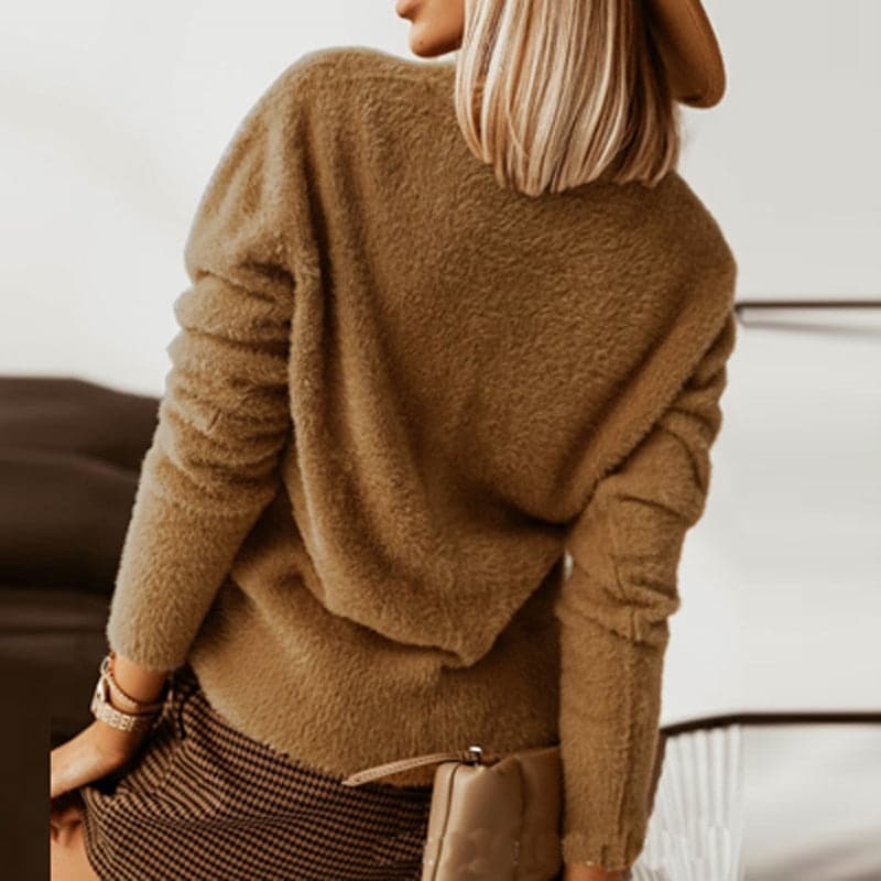 Cardigan Femme Élégant Col V Décontracté 2